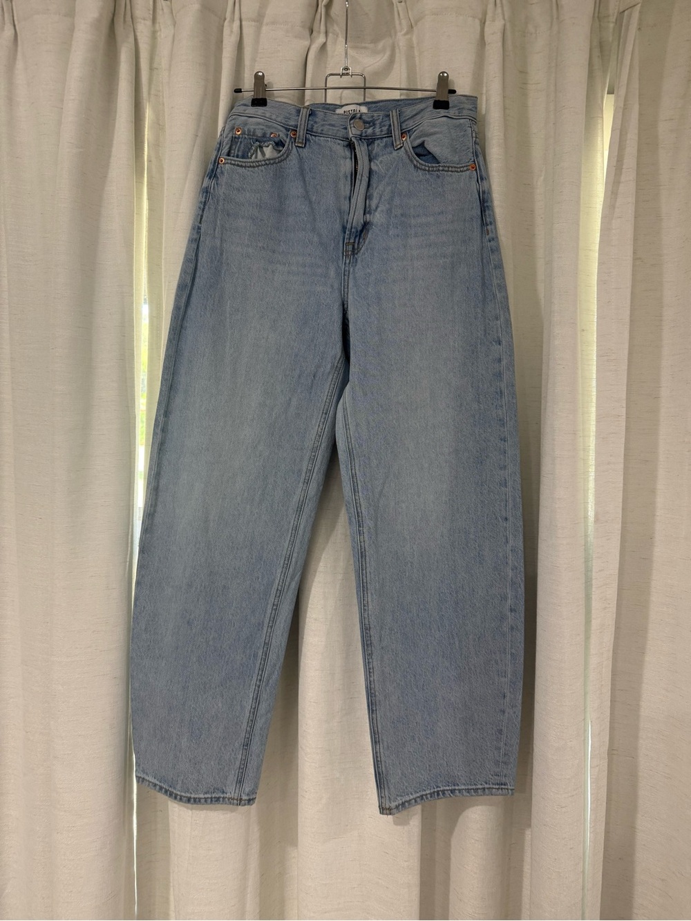 pistola Light Blue High-Rise Straight Jeans